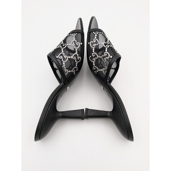 Gucci Demi Rhinestone Mesh Mule Sandals Nero Women's size US8.5 EU38.5 - Picture 5 of 16
